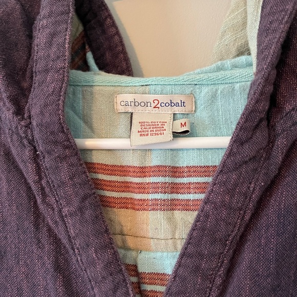 carbon2cobalt purple button up jacket - Picture 2 of 6